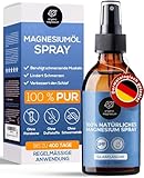 Ultra Pur MagnesiumÖl Spray 200ml - 100% Natürlich Reines Zechstein Öl von Organic Magnesium | Perfekt für Sport & Muskel entspannung| Flüssig MagnesiumChlorid Oil Konzentrat