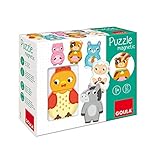 Goula 455245 Magnetisches Holzpuzzle Bauernhoftiere, Magnetpuzzle, Holzspielzeug, ab 12 Monaten