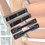 Svteli Deck Sunblind System, verstellbare Lamellen, Lamellen Halterung Shutter Hardware Kit, bis zu 11 Bretter (48'') - Schwarz Pergola Louvers Kit Schatten und UV-Schutz