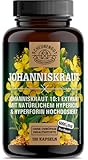 Johanniskraut Kapseln -180 Stück je 5000mg- WICHTIG: 10:1 Extrakt (=5000mg reines Johanniskraut) PLUS Hypericin & Hyperforin I Zertifiziert Laborgeprüft & Vegan -DE- SCHEUNENGUT®