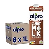 Alpro THIS IS NOT MLK Schokoladengeschmack Drink Pflanzlich 8x1L haltbar | 100 Prozent pflanzlich | enthält Calcium, Vitamine D sowie viele Ballaststoffe | laktosefrei