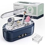 Ultraschallreinigungsgerät für Brille, 48000Hz Hochfrequenz Ultraschallreiniger 350ML Professioneller Brillenreinigungsgerät Ultraschallgerät für Gold, Silber, Brillen, Uhren, Ringe, Zahnersatz sauber