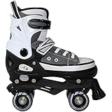 Cox Swain Kinder Rollschuhe -Joel- Größenverstellbar: XS(29-32), S(33-36), M(37-40), L(40-43)- ABEC5, Grau, S(33-36)