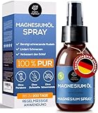 Ultra Pur MagnesiumÖl Spray 100ml - 100% Natürlich Reines Zechstein Öl von Organic Magnesium | Perfekt für Sport & Muskel entspannung | Flüssig MagnesiumChlorid Oil Konzentrat