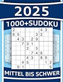 1000+ Sudoku Rätsel für Erwachsene: Mittel bis Schwer Sudoku Block mit Lösungen und Hinweisen als Hilfe | Rätsel Buch mit 504 Mittelschwere und 504 schwere Sudoku-Rätsel (Cerebro, Band 1)