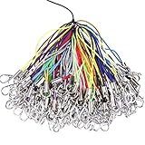 YEFAF DIY Handyanhänger, 100 Stücke Karabinerverschluss Handy Lanyard für selbstgebastelte Schlüsselanhänger DIY Schmuck Zubehör zum Basteln bestens geeignet (Mehrfarbig)