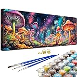 YALKIN Malen Nach Zahlen Erwachsene, Paint by Numbers Malen Nach Zahlen, DIY mit Pinseln und Acrylfarben Handgemalt Ölgemälde Leinwand für Home Decor, Ohne Rahmen (30x90cm)