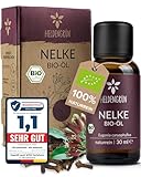 Heldengrün® BIO Nelkenöl [100% NATURREIN] Nelkenöl zum Einnhemen - Echtes Gewürznelkenöl - Ätherisches Nelkenöl Zahnschmerzen - Clove Oil
