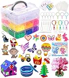 Ophy Bügelperlen Set | 15000 Stück 5mm Bügelperlen mit Dreilagiger Aufbewahrungsbox, 6 Bügelperlen Platten, 16 Muster, 5 Bügelpapiere, 20 Farben DIY Bügelperlen, 3D für Kinder Geschenk Bastelideen
