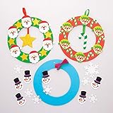 Baker Ross AT338 Weihnachten Kranz Bastelset (3 Stück) Kinder Basteln, Sortiert, Mittel