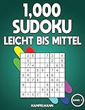 1,000 Sudoku Leicht bis Mittel: Das große Buch mit Sudokus für Erwachsene - mit Lösungen (Band 1)