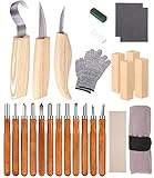 Zawaer Holz Schnitzwerkzeug Set, 26PCS Holz Schnitzmesser, Professional Holzschnitzerei Messer Werkzeuge Schnitzmesser Holz Schnitzen Set Schnitzmesser Kinder, Schnitzwerkzeug Für Anfänger Und Profis.