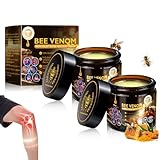 Bienengiftsalbe und Kurkuma Gelenk Creme, 2 Stück Bienengift Creme, Bee Venom Joint Relief Gel, Bienengiftsalbe Gegen Schmerzen, Beruhigend, für Beschwerden in Rücken, Gelenke, Knie(120g)