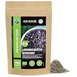 Alpi Nature Lavendel getrocknet BIO 100g, bio Lavendelblüten für Tee, Lavendelblüten getrocknet, Lavendeltee