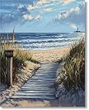 Gutluz Malen nach Zahlen Erwachsene Landschaft - Paint By Numbers Adults Landscape - Malen Nach Zahlen Erwachsene Leinwand Pinsel - Bastelset Erwachsene 40x50cm