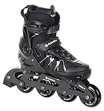 RAVEN Expert Inline Skates Inliner für Kinder und Erwachsene verstellbar (Black, 40-43 (25,5-28cm))