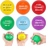 Koogel 6 Stück Stressball Erwachsene, Motivierende Stressbälle Anti Stress Bälle mit Quetos zur Linderung von Angst und Wut als Geschenk
