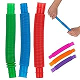 Fidget Pop Tube Stretchrohr / Pop It Sensorik Spielzeug - 3 Stück, je bis zu 45 cm lang & in bunten Farben