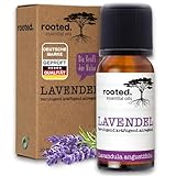 rooted.® BIO Lavendelöl [100% NATURREIN] - Echter Lavendel - Lavandula angustifolia - Ätherisches Öl für Aromatherapie, Duftlampe, Diffusoren, Raumduft, Duftkerzen und -Seifen (10ml)