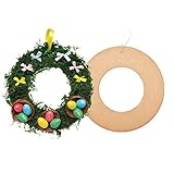 Baker Ross AF903 Pappkränze (Deko-Anhänger) zum Basteln und Gestalten für Kinder (10 Stück), 21 cm, braun