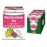 Bad Heilbrunner Menstruations Tee - Arzneitee im Filterbeutel - Frauenmantel, Schafgarbe, Angelikawurzel - mit Vitamin B6 - unterstützt bei Menstruation & den Hormonhaushalt (12 x 8 Filterbeutel)