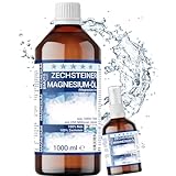 1000ml Magnesiumöl + 100ml Spray Premium Set | 100% Zechstein | Für Haut Massage Sport & Muskel Entspannung | Sprühflasche Magnesium-Öl