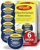 Aeroxon Silberfisch Köderdose, bekämpfen (6 Dosen) - Silberfischfalle, Papierfische, Mehrfarbig
