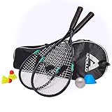 Apollo Speed Badminton Set | Schläger in versch. Farben | Federball | Squash Schläger | Tasche und Badmintonschläger | Schläger | Federball Set Kinder