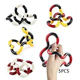 MEISHANG 5 PCS Fidget Twister Handspielzeug,Wickelspielzeug Stressabbau,Twister Fidget Toy,Hand Tangles Toy,Hand Eye Coordination Toy,Handspielzeug Autismus (Farbe2/5PCS)