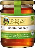 Erlbacher Honighaus BioGold Bio-Blütenhonig 500g flüssig - Aromatisch-vollmundiger und flüssiger Honig aus ökologischer Bienenhaltung (1 x 500g)