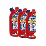 3x rorax Rohrfrei Power-Granulat Dosierflasche 600g - Wirkt sofort & löst selbst Haare auf