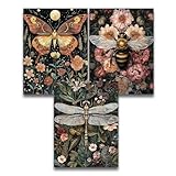 WEMEON 3 Stück Malen Nach Zahlen Erwachsene (30x40cm), Paint by Numbers Leinwand Leinwand und Acrylfarbe, DIY Set Erwachsene zur Entspannung für Home Deko