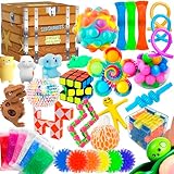 35 Stück Fidget Toys für Kinder Partygeschenke Mitgebsel Kindergeburtstag gastgeschenke Klassenzimmer Preise zum Stressabbau Schatztruhe Pop Its Spielzeug für Autisten und ADHS kleine Geschenke