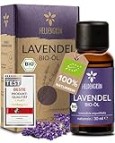 Heldengrün® BIO Lavendelöl [100% NATURREIN] Lavandula angustifolia - Echtes Lavendelöl: floral, frisch & voller Seele - Aromatherapie Lavendel - Ätherisches Öl