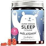 BEARS WITH BENEFITS - Vegane Melatonin Gummies, zuckerfreie Schlaf Gummibärchen für reduzierte Einschlafzeit, Alternative zum Melatonin Spray 0,5mg