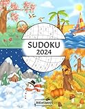 Sudoku 2024: Sudoku Buch für Erwachsene mit 366 datierten Sudoku Rätseln von Leicht - Schwer