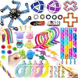 50 Pcs Fidget Toys Set, Stress-Angst Relief Spielzeug für Kinder und Erwachsene, Angst Relief Finger Toys, Anti Stress Autismus Und ADHS, Sensorisches Spielzeug Set für Kinder Geburtstagsfeier