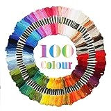 Adkwse Stickgarn, 8 Meter, 6-Fädig, Embroidery Floss Weicher Baumwolle Perfekt für Freundschaftsbänder, Stickerei, Kreuzstich (100 Farben)