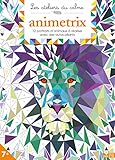 Animetrix - cahier avec autocollants: 12 portraits d'animaux à réaliser avec des autocollants