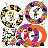 Baker Ross AX256 Halloween Kränze Bastelset für Kinder - 3 Stück, Kreativsets und Bastelbedarf für Kinder zum Dekorieren zur Winterzeit