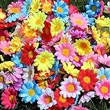 Belugsin 100 Stücke Künstliche Blumen Seidenblumen Dekoblüten Kunstblumen Daisy Blütenköpfe für DIY Basteln Hochzeit Feste Party Home Deko (4cm)
