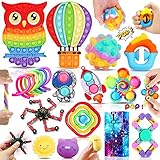 Chennyfun Fidget Toys Set, Stressabbau mit Spielzeugkiste Magic Burger Cube, Flippy Chain, Stressball, Sensorisches Spielzeug für Autismus ADHD, Anti-Angst-Geburtstag für Teen Kinder Erwachsene…
