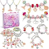 Tomylv Mädchen Geschenke 5-13 Jahre, Schmuck Basteln Mädchen Geschenke für Mädchen Bastelset Kinder ab 6 Jahre Armbänder Selber Charm Armband Kit Ostergeschenke 6 7 8 9 10 Jahre